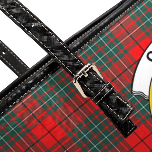 Cheyne Tartan Crest Leather Tote Bag For Cheap - Image 5