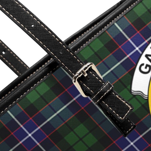 Galbraith Modern Tartan Crest Leather Tote Bag Cheap - Image 5