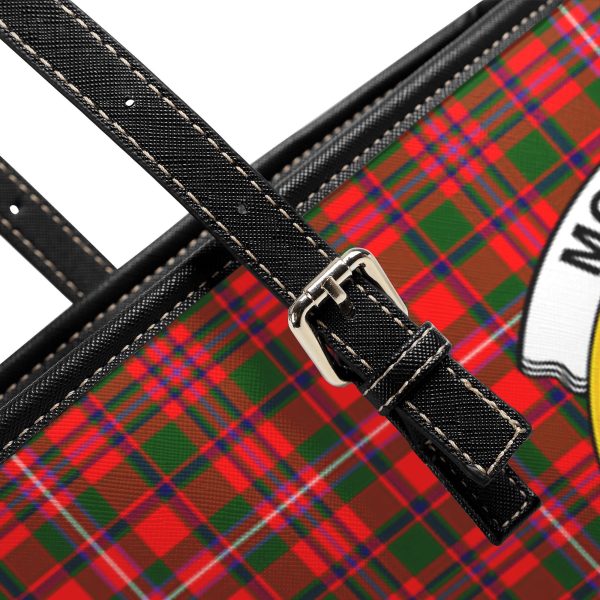McKinnon Modern Tartan Crest Leather Tote Bag For Cheap - Image 5
