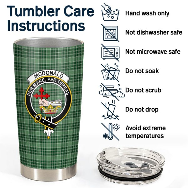 McDonald Lord of the Isles Hunting Tartan Crest Tumbler on Sale - Image 4